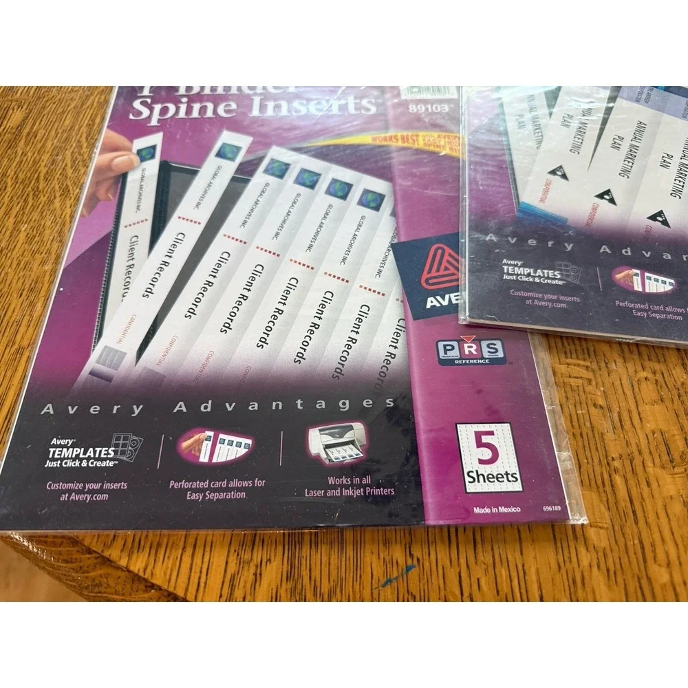 Binder Spine Inserts 1